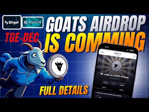 Goats Airdrop Update | Goats Airdrop Criteria | Goats Airdrop Listing Date | Goats snapshot Date