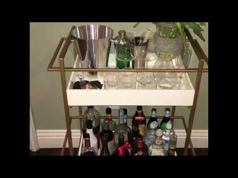 How To Build AND Style Your Bar Cart In Less Than 30 Seconds - Everything Bar Carts