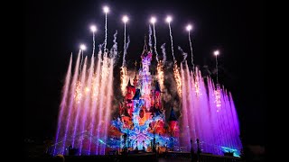 前排高清！巴黎迪士尼烟火灯光秀完整版！ 超梦幻！   Front row, steady!  Paris  Disney Illuminations