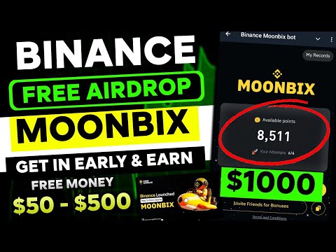 🛑 Binance Official Airdrop - MOONBIX | Earn Free $50 to $500!! | Binance Telegram Airdrop