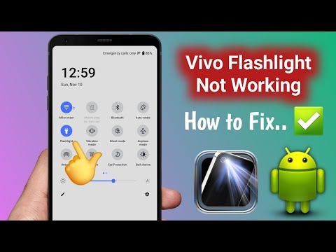 vivo flashlight not working. | Flashlight camera in use