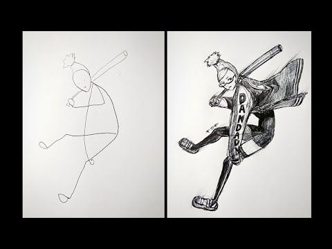 How to Draw Seiko | Dandadan | StickMan drawing | easy drawing