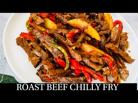 Goan Roast Beef Chilly Fry Recipe | Beef Chili Fry Recipe | Easy Beef Chilly Fry - By Natasha