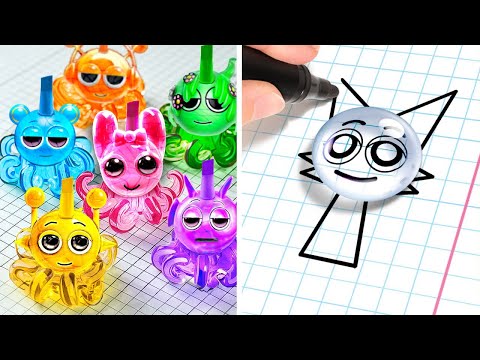 Rainbow SPRUNKI School Crafts 🌈 *Best Hacks To Become Popular At School*