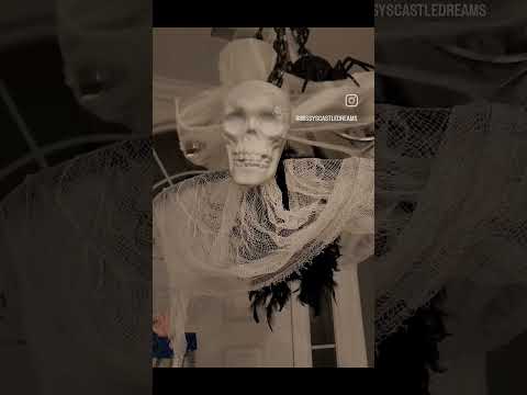 Let's decorate my foyer chandelier for Halloween #missyscastledreams  #halloween #halloweendecor