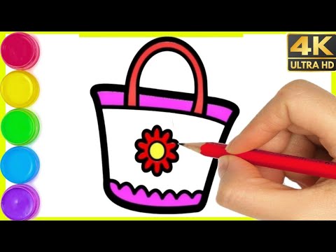 Shopping 🛍️ bag drawing || How to draw purse drawing || Step by step how women pure drawing By Arya.