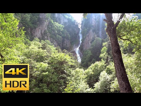 [4K HDR] 層雲峡 銀河・流星の滝(日本の滝100選)散策 / Strolling around Ginga & Ryusei Falls at Sounkyo (Hokkaido,Japan)