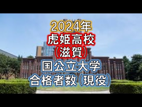 虎姫高校(滋賀) 2024年国公立大学合格者数(現役)