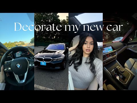 Decorate & tour my new bmw ♡ amazon haul, emergency kit, tints + more