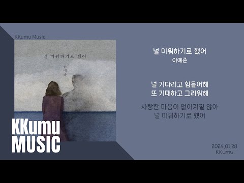 이예준 - 널 미워하기로 했어 // 가사