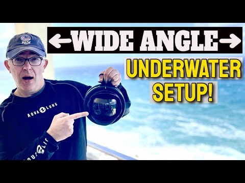 Wide Angle Wet Lens and Setup for Underwater Photography and Video