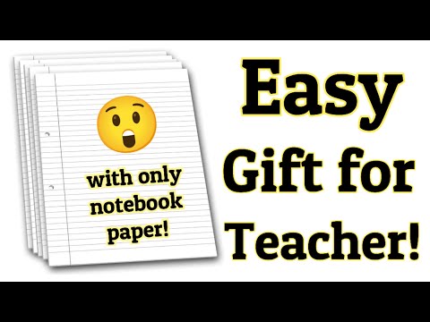 Easy teacher's day gift Idea 🙂❤️ notebook paper gift idea | teachers day gift ideas easy handmade