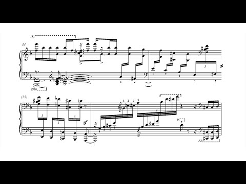 Nikolai Kapustin - 5 Etudes in Different Intervals, Op. 68 (1992) [Score-Video]