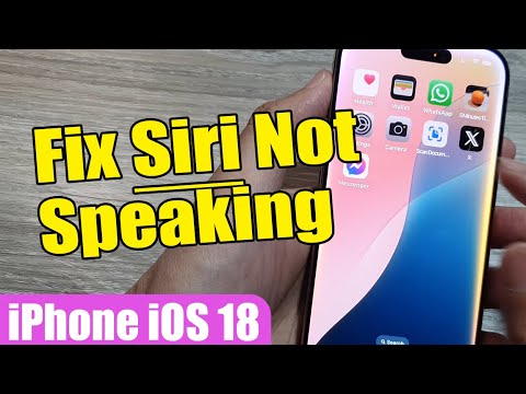 🎙️ How to Fix Siri Not Speaking on iPhone iOS 18 📢