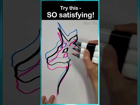 Try This - SO Satisfying! #artshorts #artchallenge #meiyu