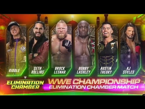 WWE Elimination Chamber 2022 Official And Full Match Card ( Old Section Gold ) HD