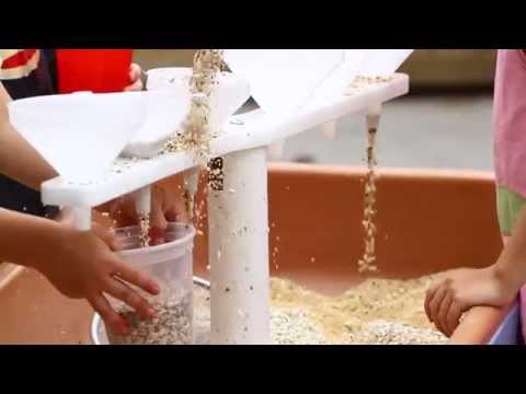 Sensory Play For Toddlers - Funneling & Scooping Different Materials