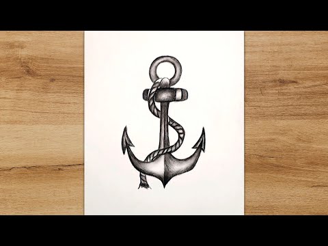 How to Draw an Anchor Step by Step | Realistic Drawing for Beginners