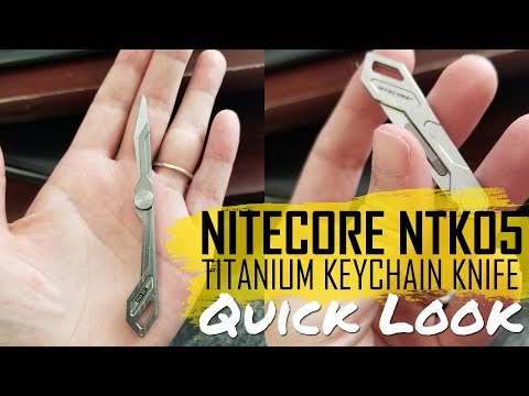 NITECORE NTK05 Titanium Everyday Carry Folding Keychain Knife