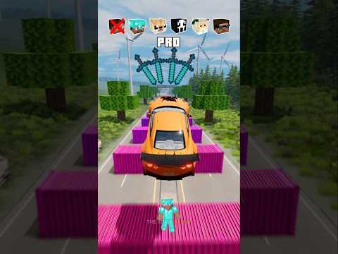 Noob vs Pro vs Hacker vs God 😱❌ BeamNG.Drive #shorts #beamngdrive #minecraft