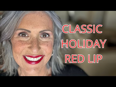 Classic Holiday Makeup for Mature Women | Bold Red Lip & New Makeup! 🎄💄✨