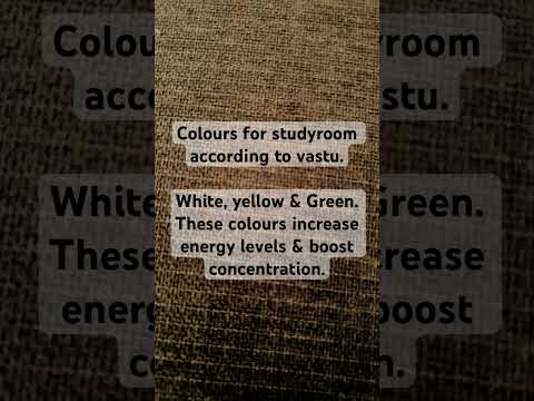 Vastu tip for study room.    #vastu #study #colours #concentration #focus