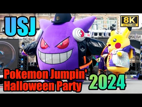 8K【USJ】 Pokemon Jumpin' Halloween Party at Universal Studios Japan  USJ ハロウィン DJ Pikachu & DJ Gengar