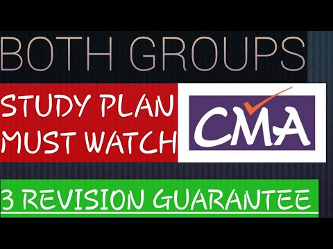 Cma Inter Study plan for Both Groups