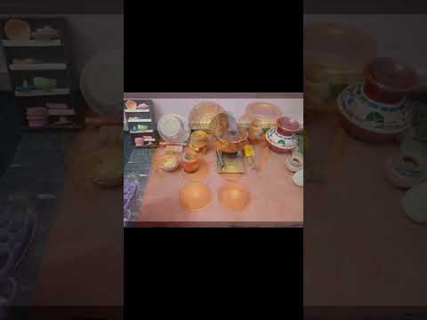 Unboxing mini Full clay Kitchen set#shorts #miniatures #food #viral #small #unboxing