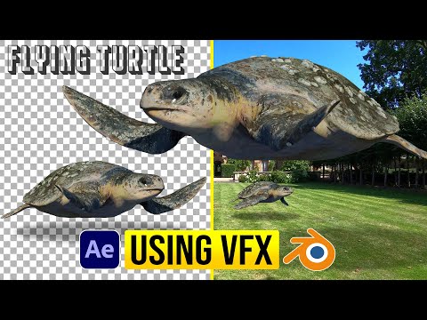 I Create Flying Turtle VFX in Blender | Blender VFX Tutorial