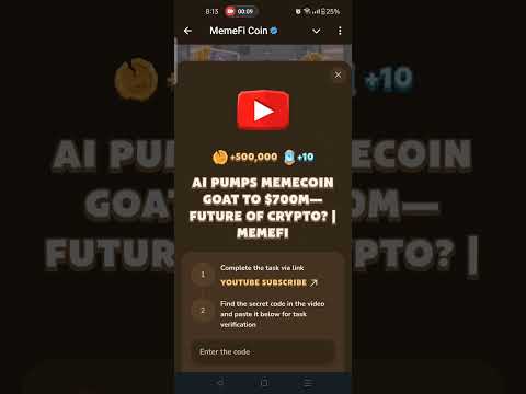 AI PUMPS MEMECOIN GOAT TO $700M-FUTURE OF CRYPTO? | MEMEFI | Memefi New Video Code