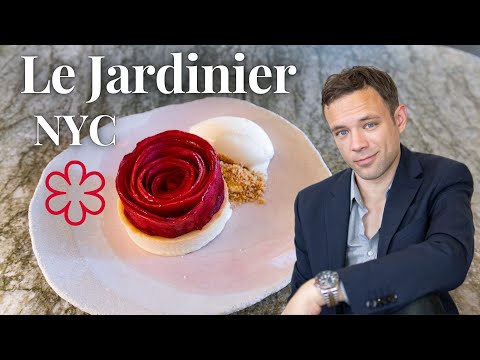 Eating at Le Jardinier. NYC. Beautiful Michelin Starred Food