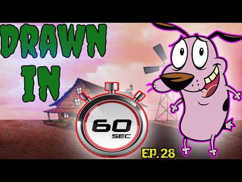 How I Draw Courage the Cowardly Dog In 60 Seconds