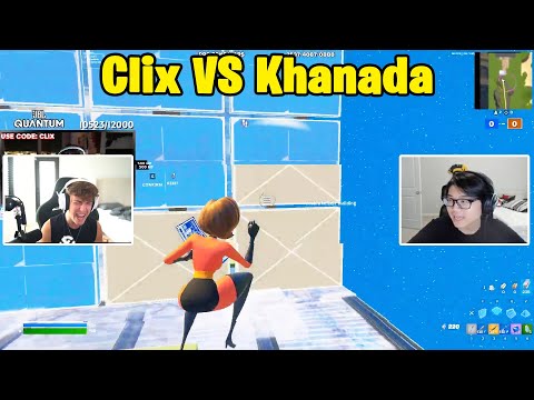 Clix VS Khanada 1v1 TOXIC Fights!