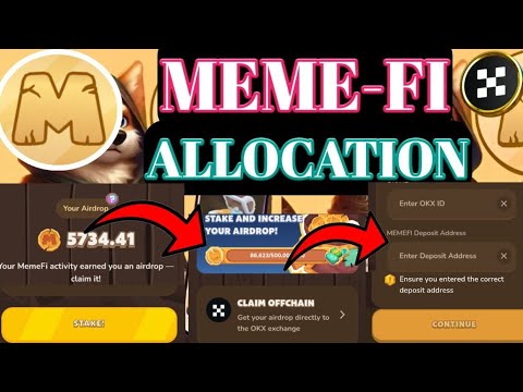 Memefi  Airdrop Withdraw OKX  | Memefi token skateing | Memefi Airdrop Allocation full details video