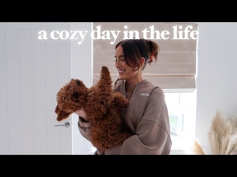 spend a cozy day at home with me! cooking, new decor & my new hair routine