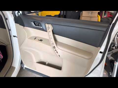 2011 Toyota Highlander door latch cable discovery/ door panel removal.