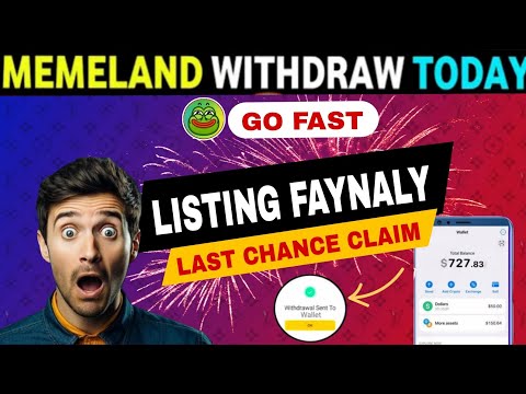 Memeland Airdrop | Memeland Listing Date How To withdraw Memeland Dollars | News Update| cryptomahir