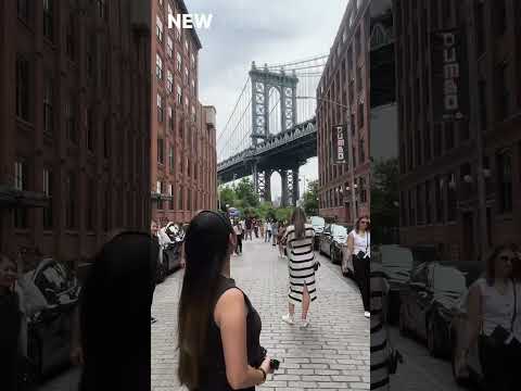 🇺🇸ニューヨーク・ブルックリンのダンボ地区から見るブルックリンブリッジ｜Brooklyn bridge in Dumbo, Brooklyn New York #shorts #nyc #ニューヨーク