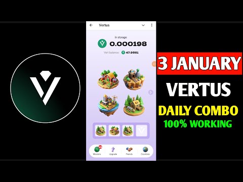 Vertus Combo Cards Today 4 January | Vertus Daily Combo | Vertus Combo Cards | Vertus Combo