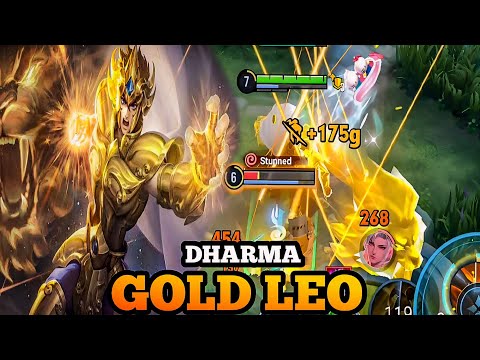 Dharma ( GOLD LEO ) Legendary Skin Gameplay | Honor of kings