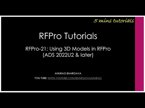 RFPro-21: Using 3D models in RFPro