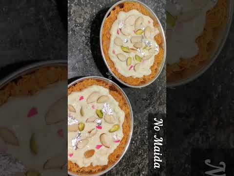 ITNA AASAN GHEVAR ! Ghevar Without Mould & Maida | Ghevar Recipe | Sawan Special | Ghevar | #shorts