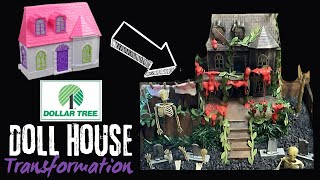 Dollhouse Transformation - Dollar Tree DIY Halloween Decoration