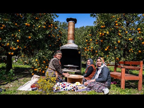 Authentic Turkish Gozleme on Wood Fire | Outdoor Cooking