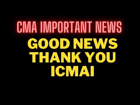 Important Announcement for CMA Students I Thank you ICMAI