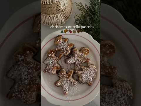 Christmas Gingerbread Nutella Pastries for Christmas Day!! ✨🎄🥰 #christmas #food #dessert #explore