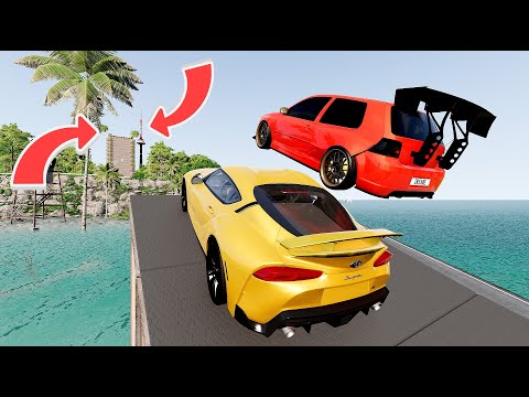 Big High Ramp Jumps - Sports Lux Car Crashes Challenge #4 BeamNG Drive