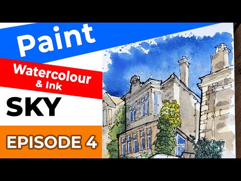 Painting Watercolour and Ink Sky – A Step-by-Step Guide (Episode 4)