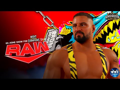 WWE 2k24 MONDAY NIGHT RAW; GO-HOME SHOW FOR NIGHT OF CHAMPIONS (2/2)